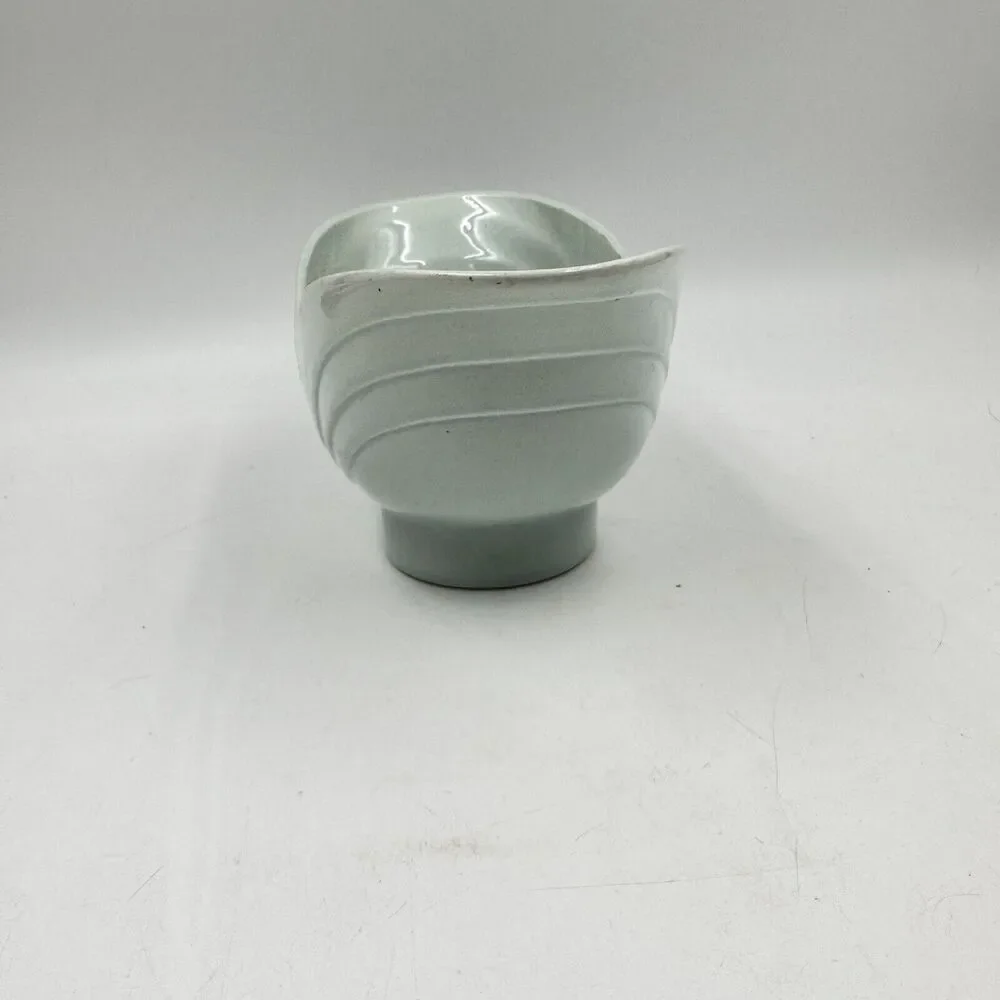 Vintage Paul Thornhill Pottery Blue Vase - Bowl Art Deco Art Planter - TP USA - Picture 6 of 9